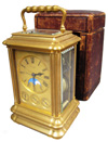 Henry Capt Bronze Dore Oversized Carriage Clock with Moon Phases & Date Face