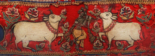 Antique Indian Embroidery of Rams