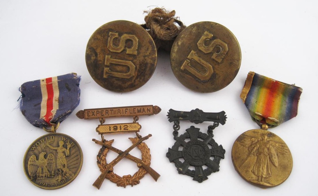 Various Antique and Vintage Battle Medals and War Insignia