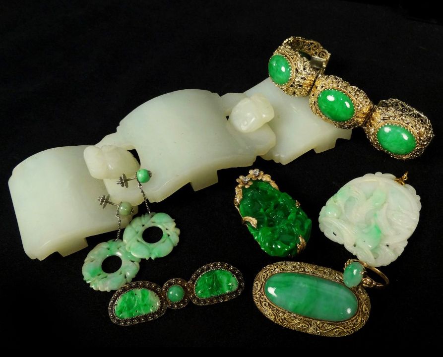 Jade 14k Gold Ornate Bracelet – Vintage by Misty