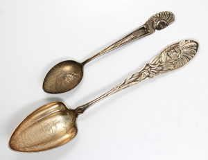 High Rock Spring sterling silver souvenir spoons - Saratoga Springs, NY
