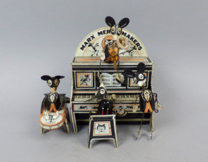 Vintage 1930s Marx Merrymakers Wind-up Mouse Band Tin Lithograph Toy