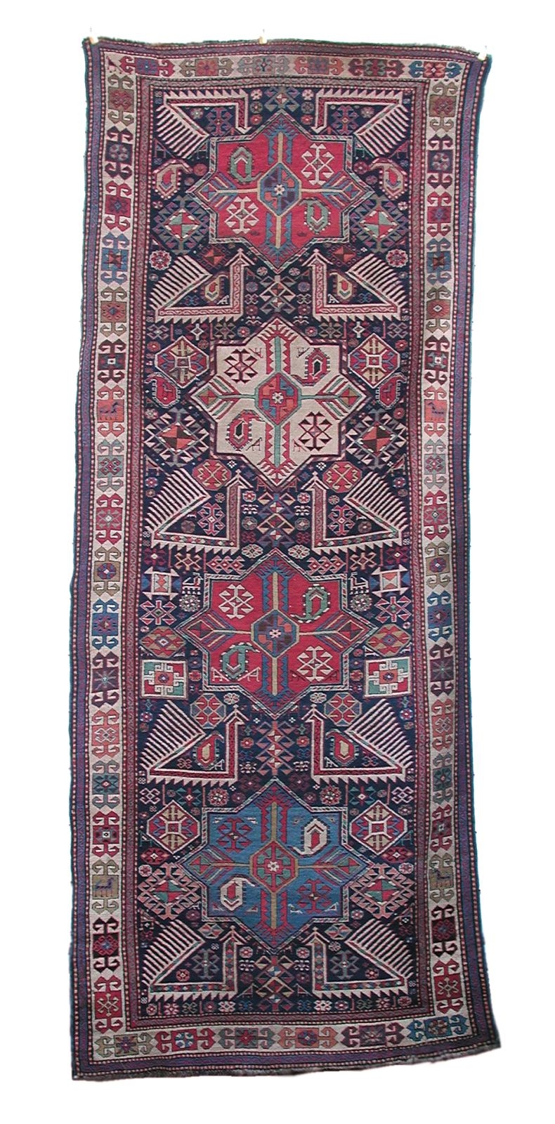 Antique Akstafa Woven Wool Rug