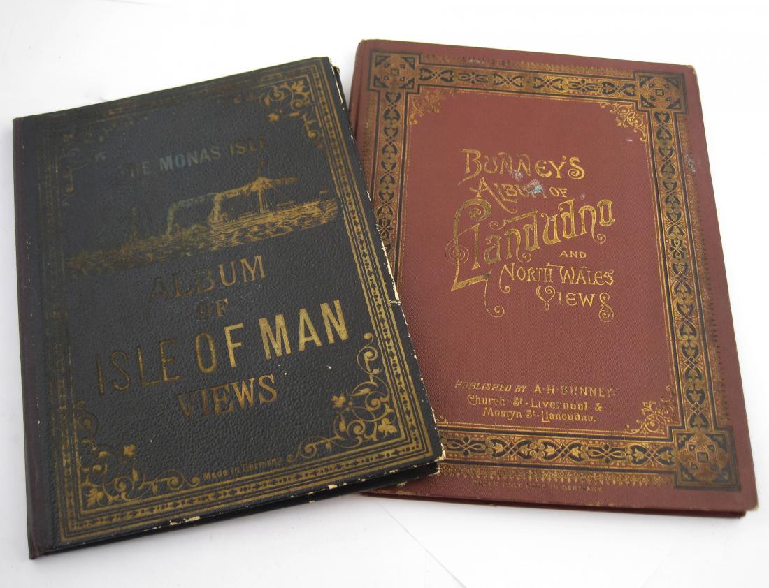 Antique Souvenir Photo Books Wales and Isle of Man